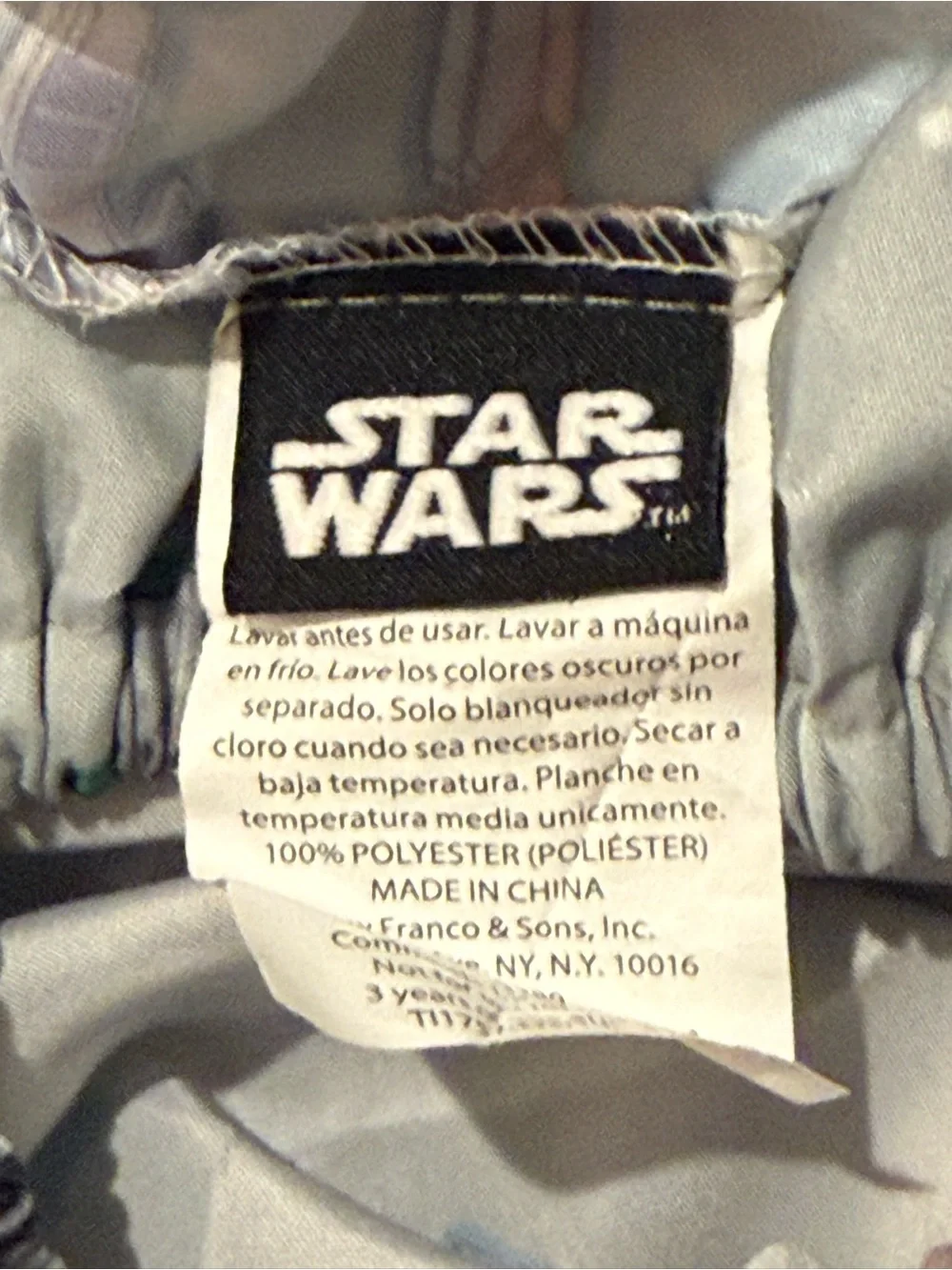 Star Wars Twin Sheet Set Gray Death Star TIE Fighter Slave I Bedding, All pieces